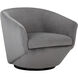 Treviso Antonio Charcoal Swivel Lounge Chair, Swivel